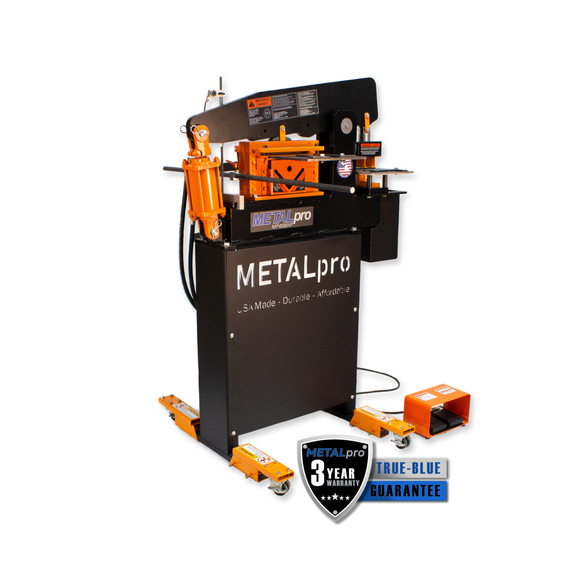Metal Pro MP4500XP Ironworker — 45 Ton, 1.5HP Motor, 24 Strokes Per Minute, 13 Attachments, Model# MP4500XP
